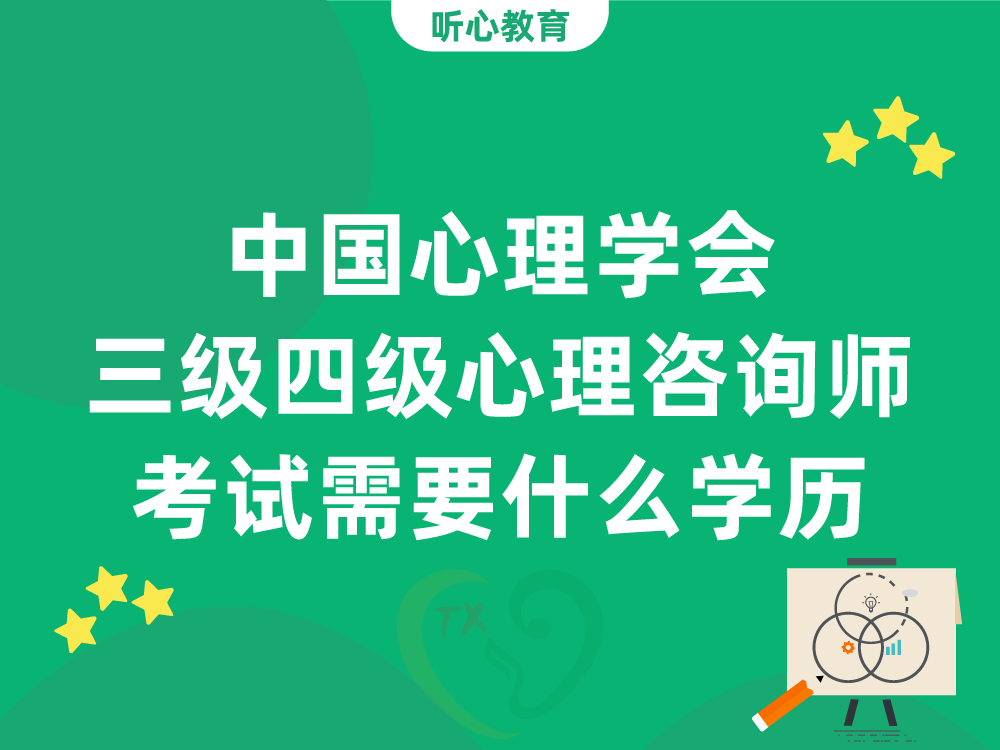 中国心理学会三级四级心理咨询师考试需要什么学历